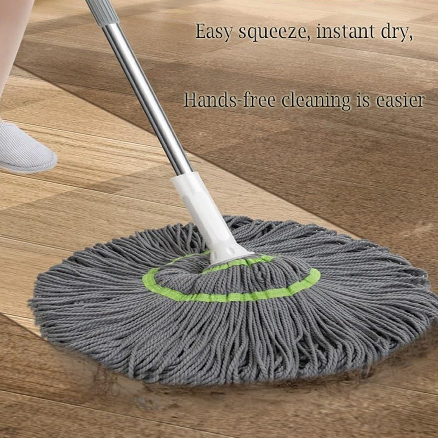 Squeeze Twist Mop Self Wringing Mop, Stainless Steel Handle (1 Pc) Squeeze Twist Mop Self Wringing Mop, Stainless Steel Handle (1 Pc)